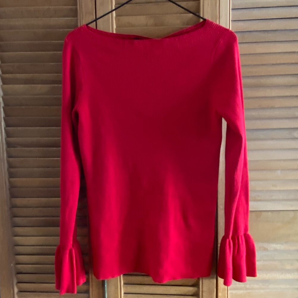 Lauren Ralph Lauren Pullover Sweater, NEW,US M, Long Sleeve, Boat Neck, Red - Picture 7 of 10